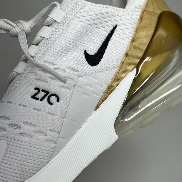 NIKE W Air Max 270 Foam Insole Mesh Sneakers Women's Sz 7 White Gold DZ77736 001 - Picture 10 of 12